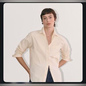 Everlane Cream Oxford  Button Down Shirt size 2